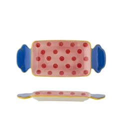 Bloomingville Caramella Servierplatte Rose aus Steingut