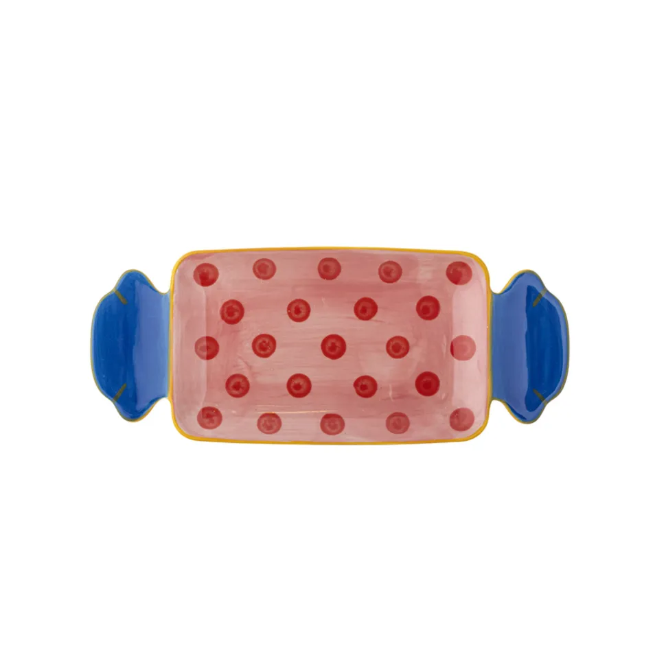 Bloomingville Caramella Servierplatte Rose aus Steingut