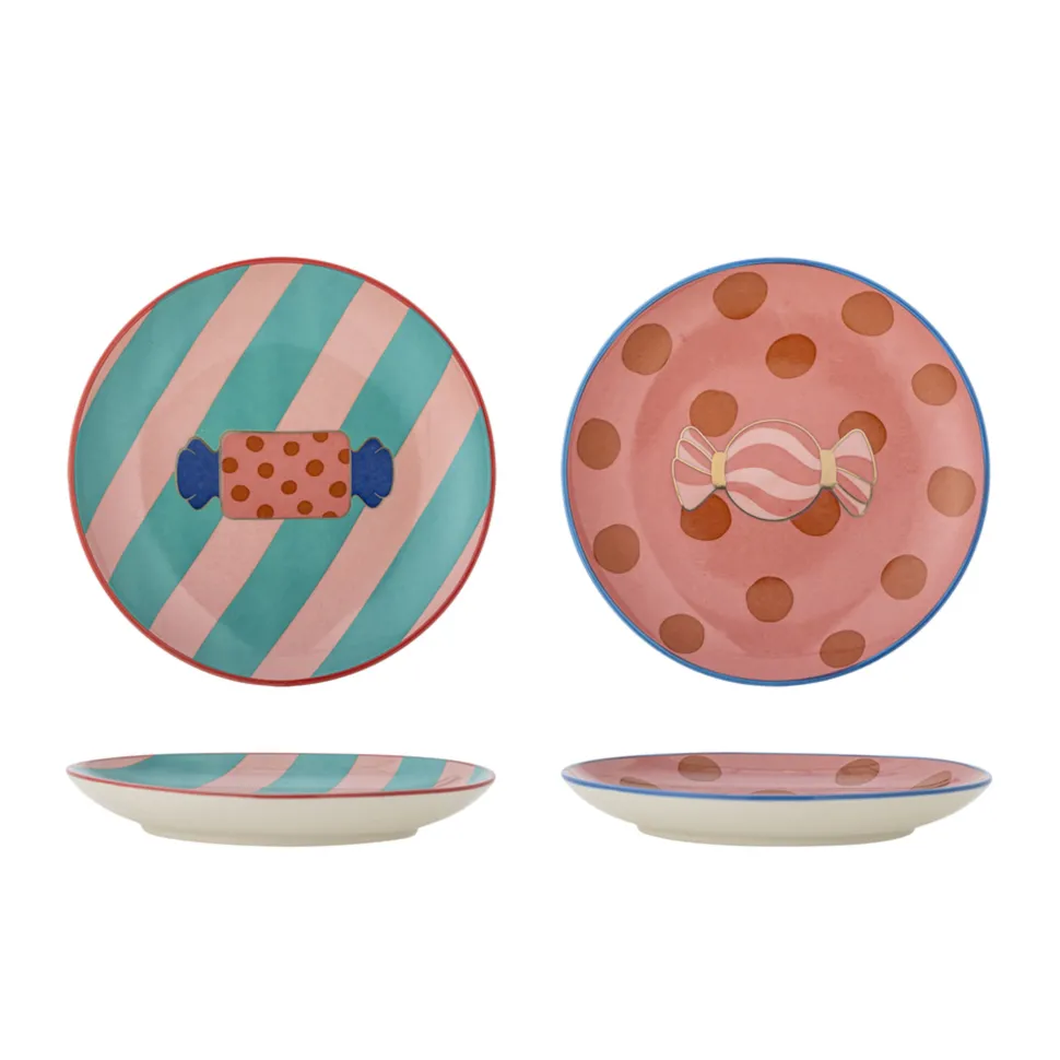 Bloomingville Caramella Teller 2er Set aus Steingut