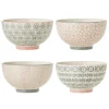 Bloomingville Cécile Schale, Rose, Steingut 4er-Set