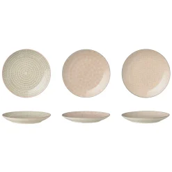 Bloomingville Cécile Teller klein, Rose, Steingut 3er-Ser