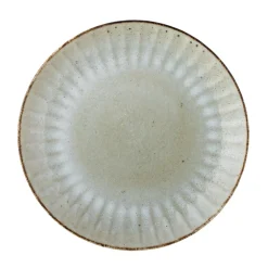 Bloomingville Fleur Teller groß, Natur, Steingut