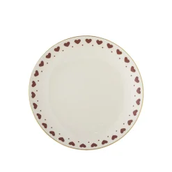 Bloomingville Jolly Teller, Rote Herzen, Steingut