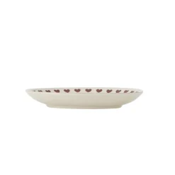 Bloomingville Jolly Teller, Rote Herzen, Steingut