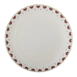 Bloomingville Jolly Teller, Rote Herzen, Steingut