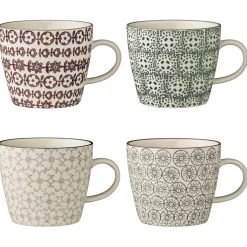 Bloomingville Karine Becher mit Henkel 4er, Steingut