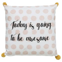 Bloomingville Kissen Phrase aus Baumwolle