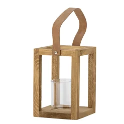 Bloomingville Laterne mit Glas Lyra, Kiefer