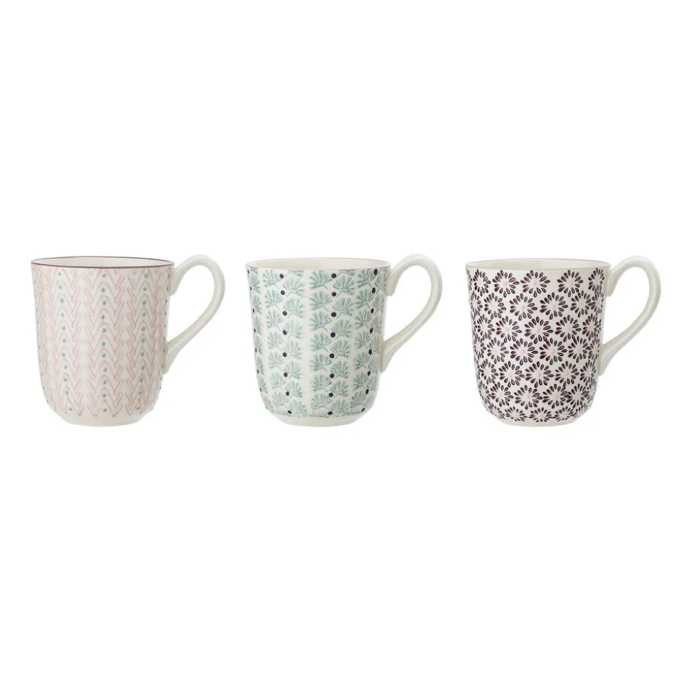 Bloomingville Maya Becher, Steingut, 3er Set