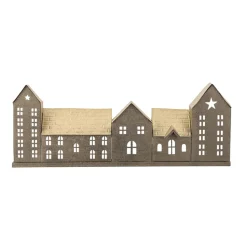 Bloomingville Noeli Teelichthalter Häuserfront Metall