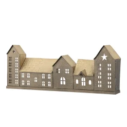 Bloomingville Noeli Teelichthalter Häuserfront Metall