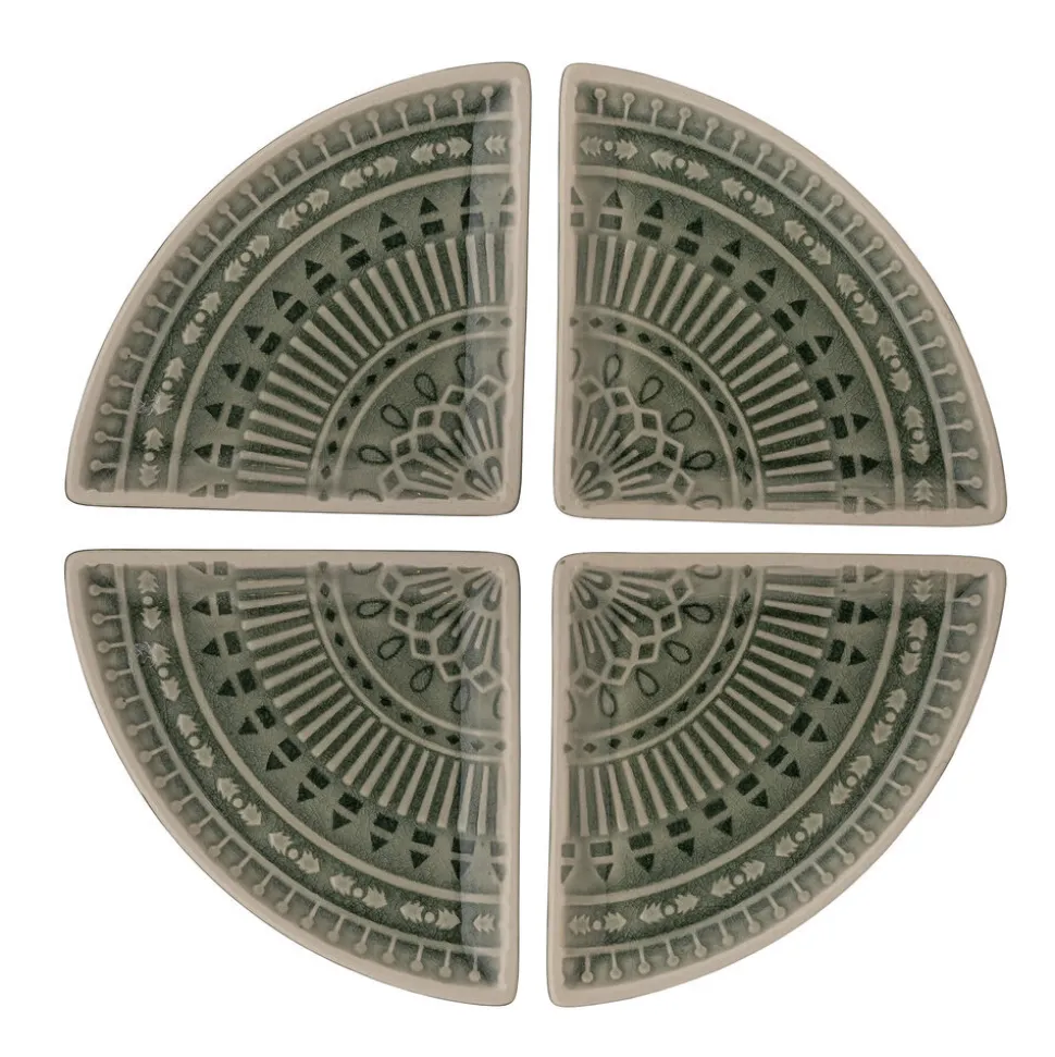 Bloomingville Rani Tablett, Steingut 4-teilig