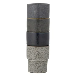 Bloomingville Stapelbarer Steingut Becher Ewan 4er-Set