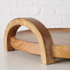Boltze Dekotablett aus Mangoholz Julina