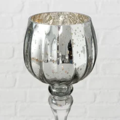 Boltze 3er Set Windlicht Manou silber