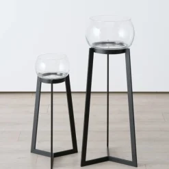 Boltze 2er Set Windlicht Sola mit Ständer