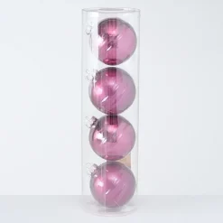 Boltze Große Weihnachtskugeln Ø 10 cm, 4 tlg