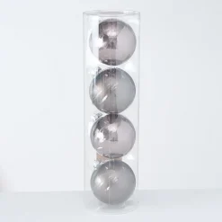 Boltze Große Weihnachtskugeln Ø 10 cm, 4 tlg