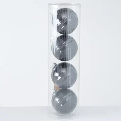 Boltze Große Weihnachtskugeln Ø 10 cm, 4 tlg