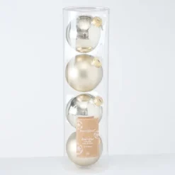 Boltze Große Weihnachtskugeln Ø 10 cm, 4 tlg