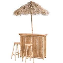 Boltze Hausbar Lania aus Bambus, 4 tlg.