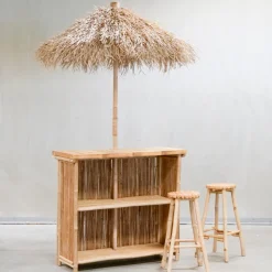 Boltze Hausbar Lania aus Bambus, 4 tlg.