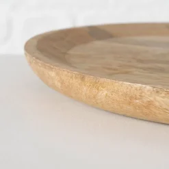 Boltze Holz Teller Tablett Maino 2-teilig