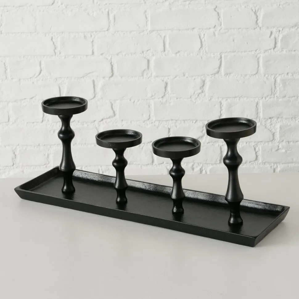 Boltze Kerzenleuchter Furo schwarz