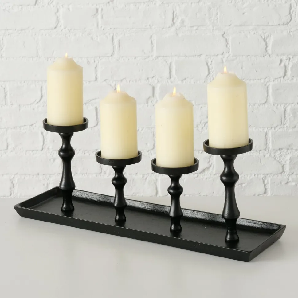 Boltze Kerzenleuchter Furo schwarz