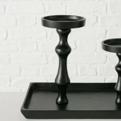 Boltze Kerzenleuchter Furo schwarz