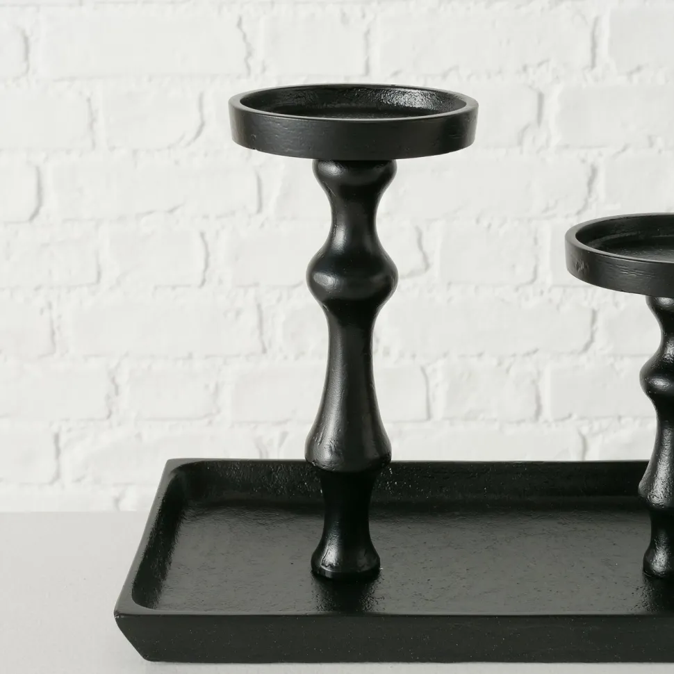 Boltze Kerzenleuchter Furo schwarz