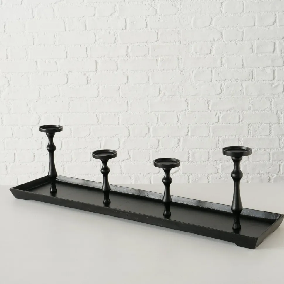 Boltze Kerzenleuchter Furo schwarz