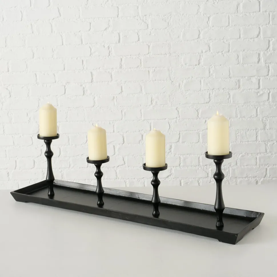 Boltze Kerzenleuchter Furo schwarz