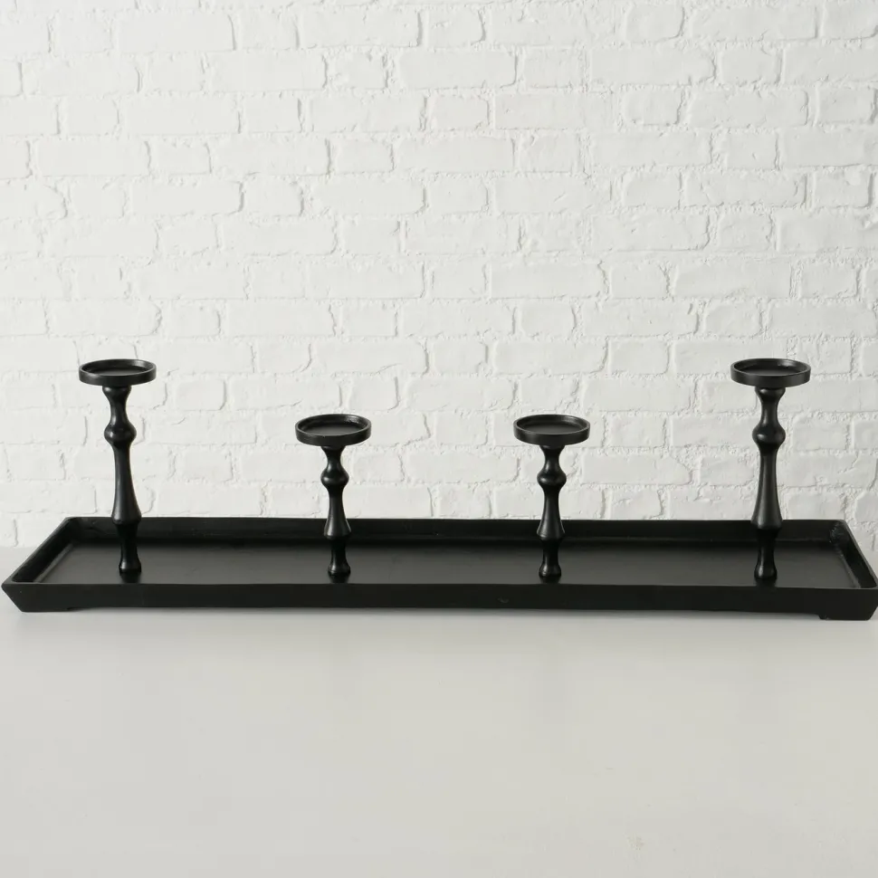 Boltze Kerzenleuchter Furo schwarz