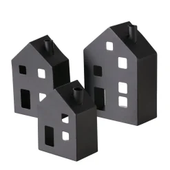 Boltze Lichthaus Windlicht Set 3-tlg für Teelicht Lavik