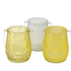 Boltze Teelichthalter Teelichtglas Mela 3er Set