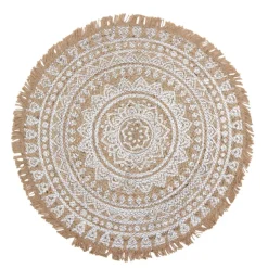byRoom Teppich aus Jute mit Mandala Print