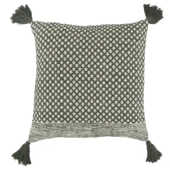 Chic Antique Aix Kissenbezug mit Quasten Karriert