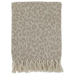 Chic Antique Aix Plaid aus Garnüberschuss, Leopardmuster