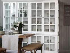 Chic Antique antiker Vitrinenschrank Marseille 8 Türen