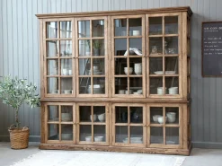 Chic Antique antiker Vitrinenschrank Marseille 8 Türen