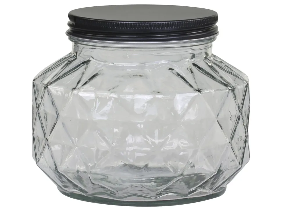 Chic Antique Aufbewahrungsglas mit Diamantenschliff