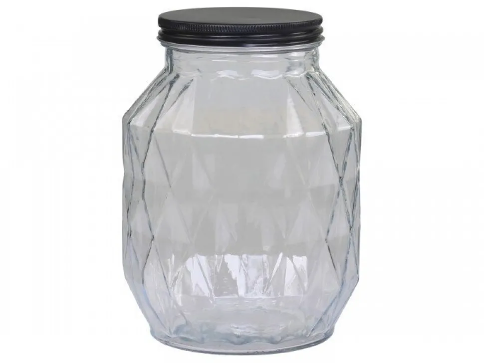 Chic Antique Aufbewahrungsglas mit Diamantenschliff