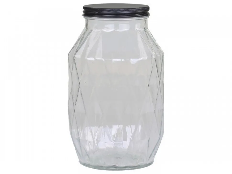 Chic Antique Aufbewahrungsglas mit Diamantenschliff