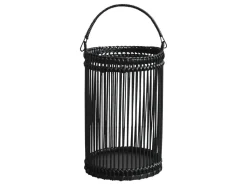 Chic Antique Bambus Laterne schwarz