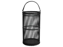 Chic Antique Bambus Laterne schwarz