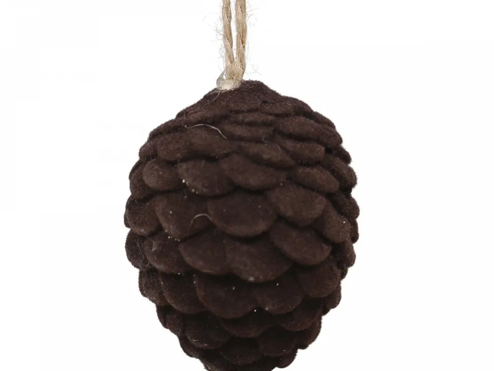 Chic Antique Baumschmuck Tannenzapfen Velours