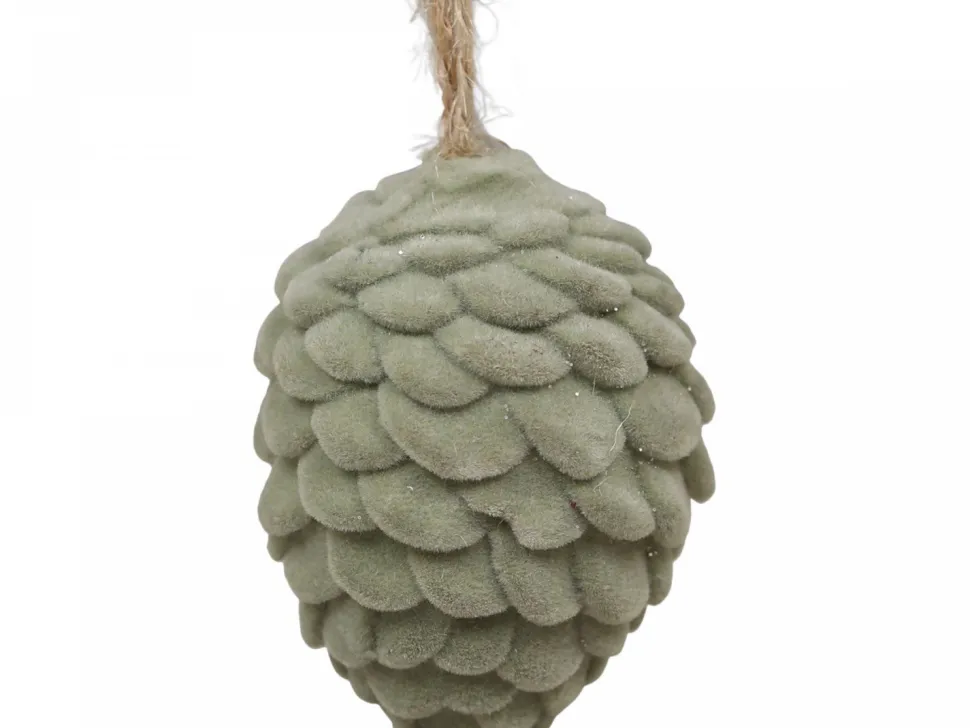 Chic Antique Baumschmuck Tannenzapfen Velours