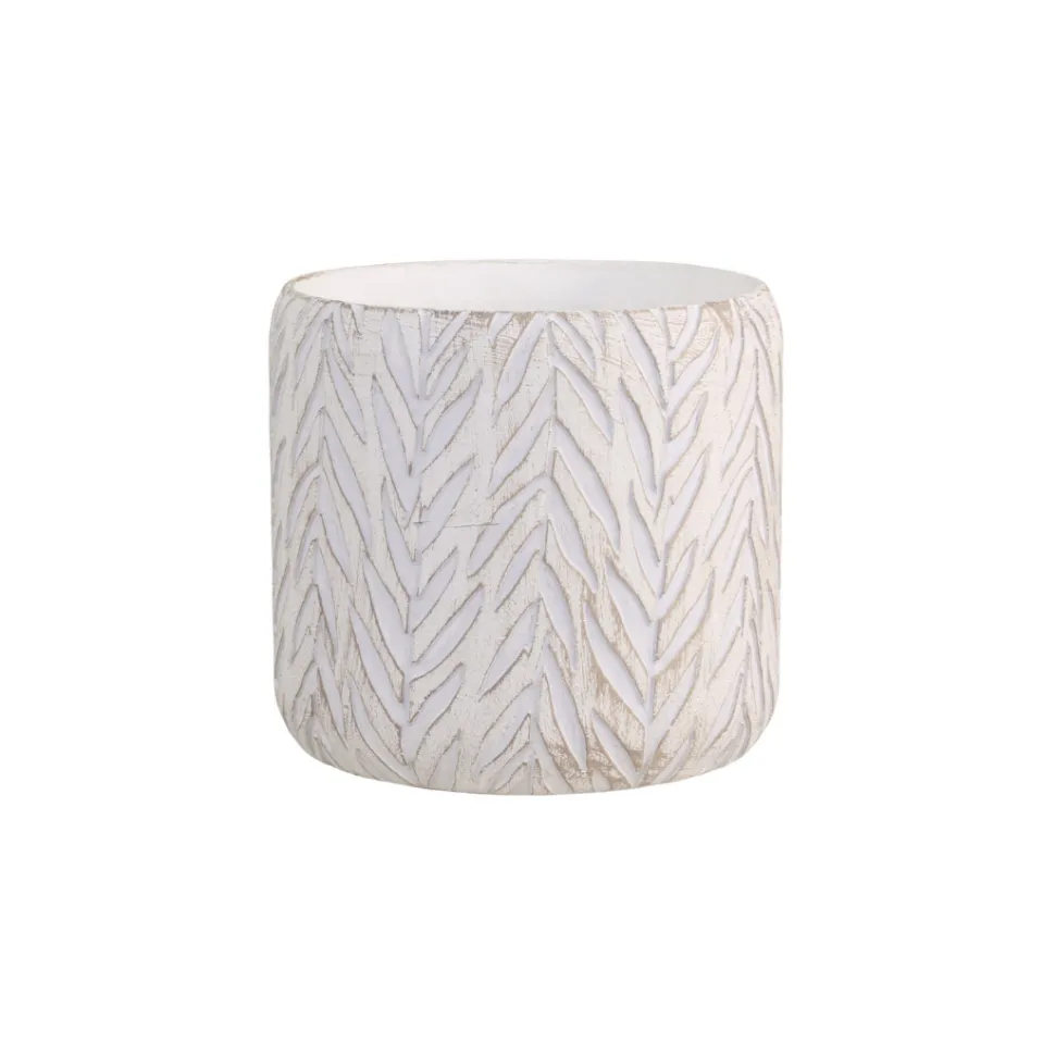 Chic Antique Übertopf mit Blattmuster