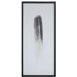 Chic Antique Bild mit Federnmotiv und schwarzem Rahmen